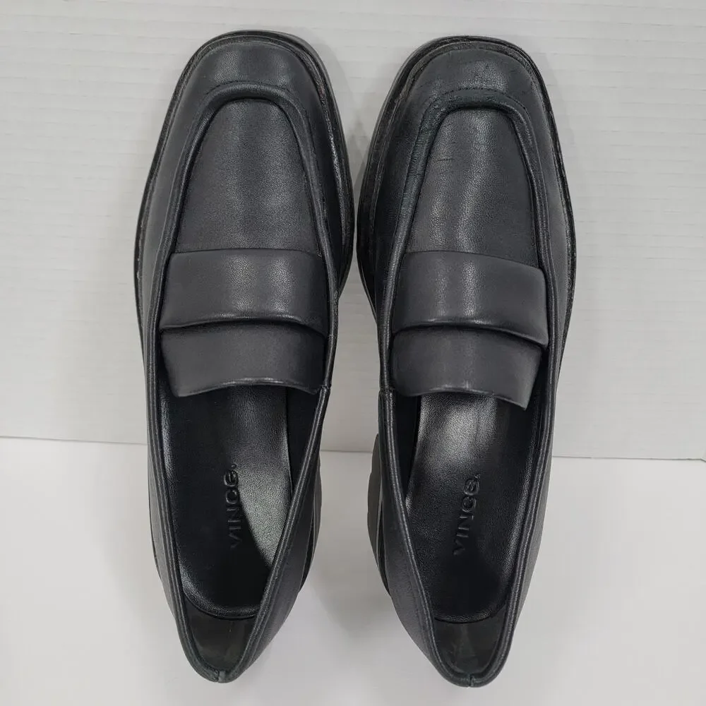 VINCE ROBIN LEATHER LOAFER, SIZE 6.5